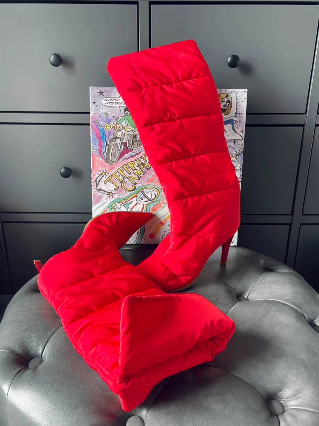 Jeffrey Campbell Knee-High Puffer Boots – Size 9 (40) thumbnail