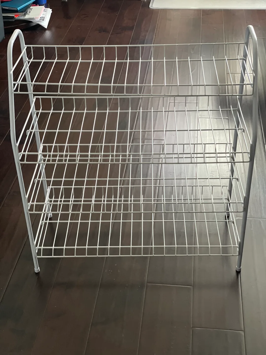 4 tier White Wire Shelf Rack thumbnail