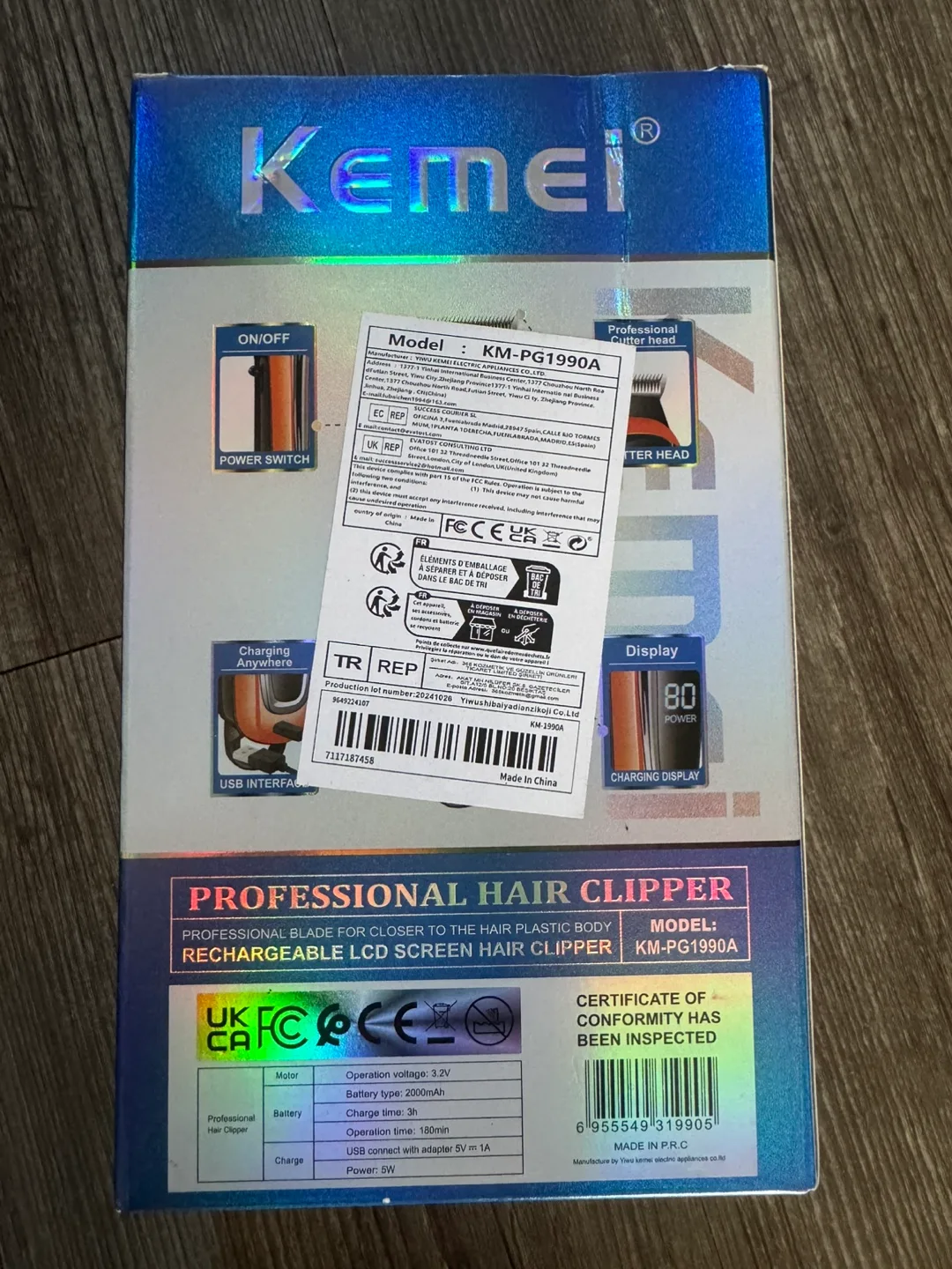 New Kemei KM-PG1990A Professional Hair Clipper thumbnail