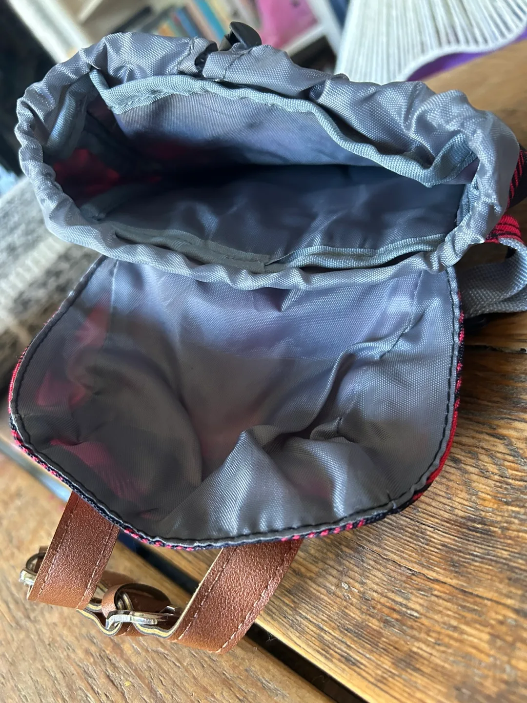 S/M Dog Backpack - Plaid, Leather, Harness image indicator(3)