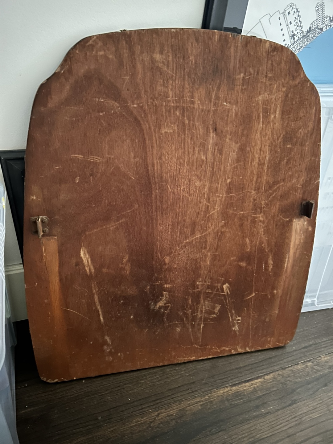 Heavy Vintage Wooden Mirror - 60 L x 67 H x 2 W cm - photo 2
