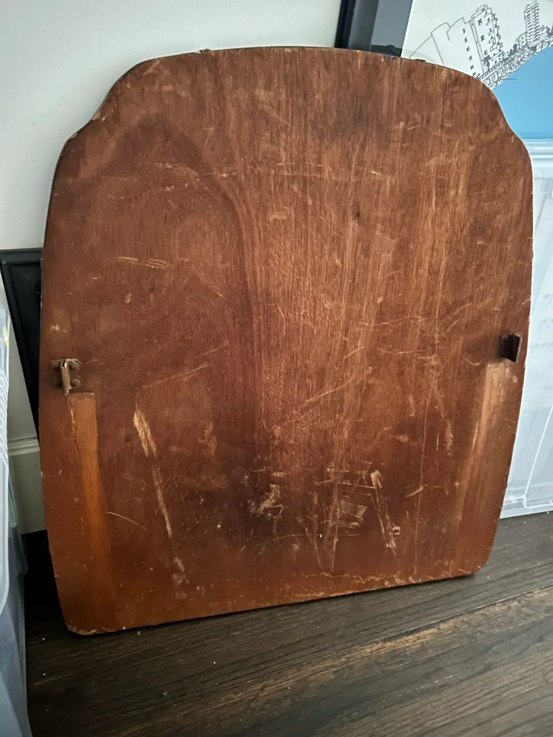 Heavy Vintage Wooden Mirror - 60 L x 67 H x 2 W cm image indicator(2)