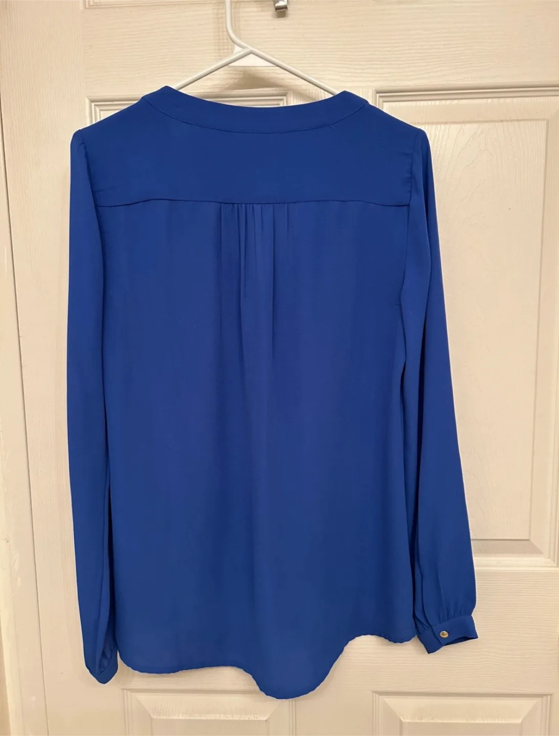 Banana Republic Royal Blue V-Neck Blouse image indicator(4)