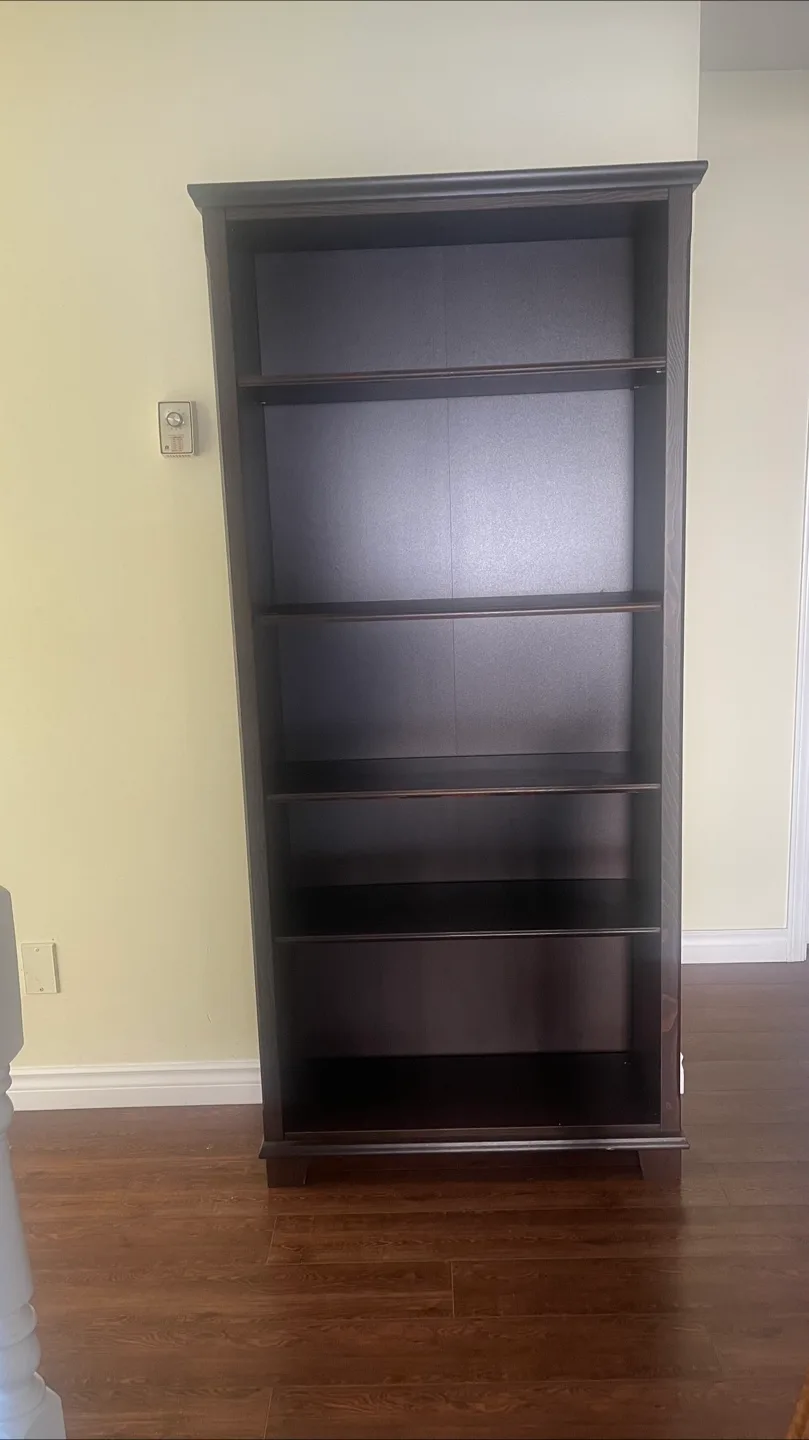 IKEA Dark Brown Wooden Bookcase thumbnail