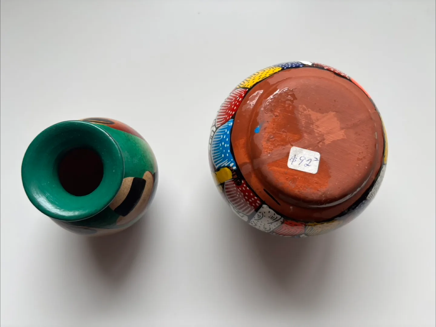 Two Hand-Painted Decorative Vases image indicator(6)
