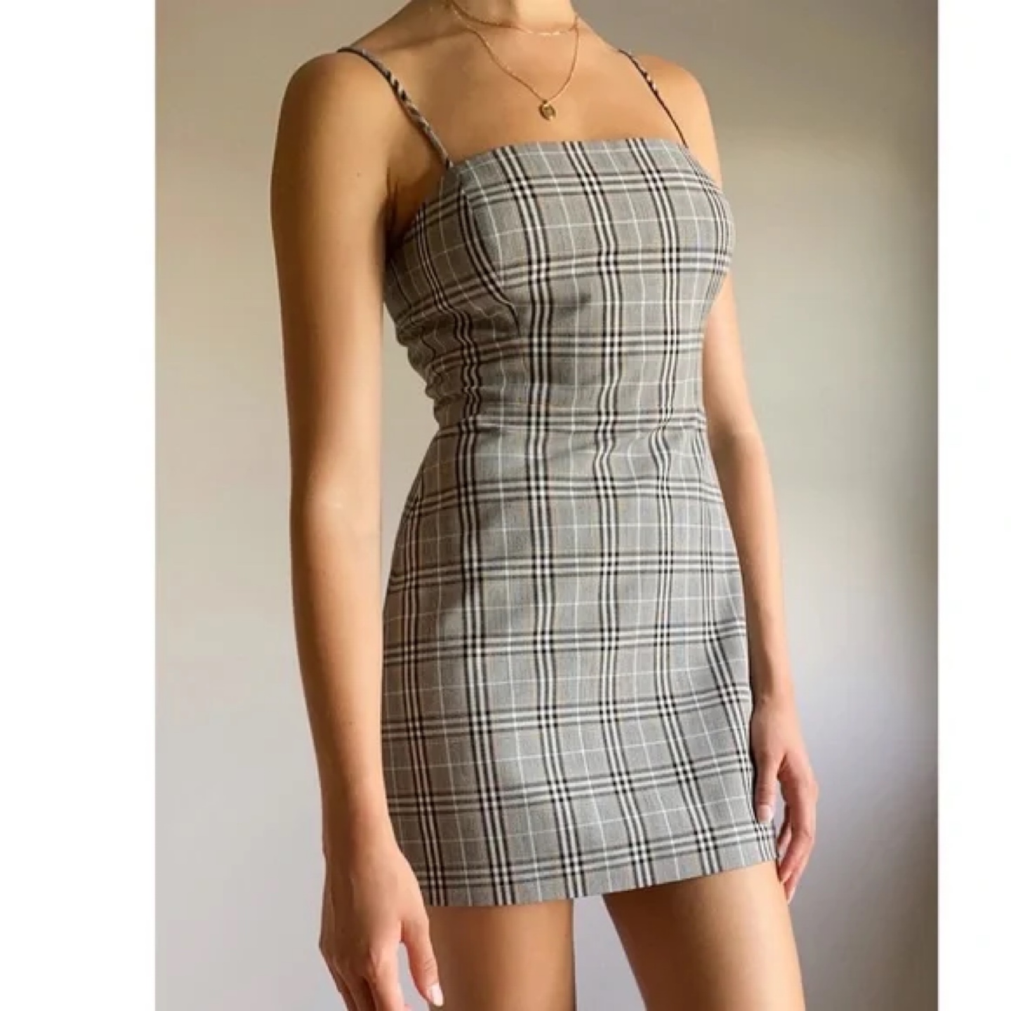 Wilfred Plaid Mini Dress