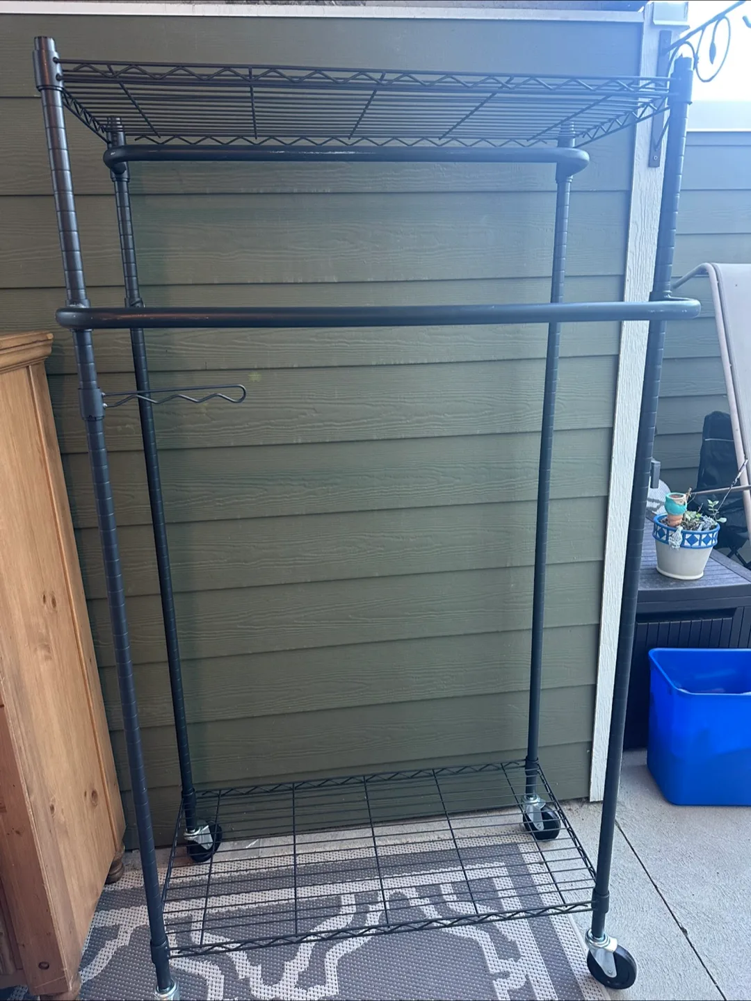Rolling Garment Rack - Black thumbnail