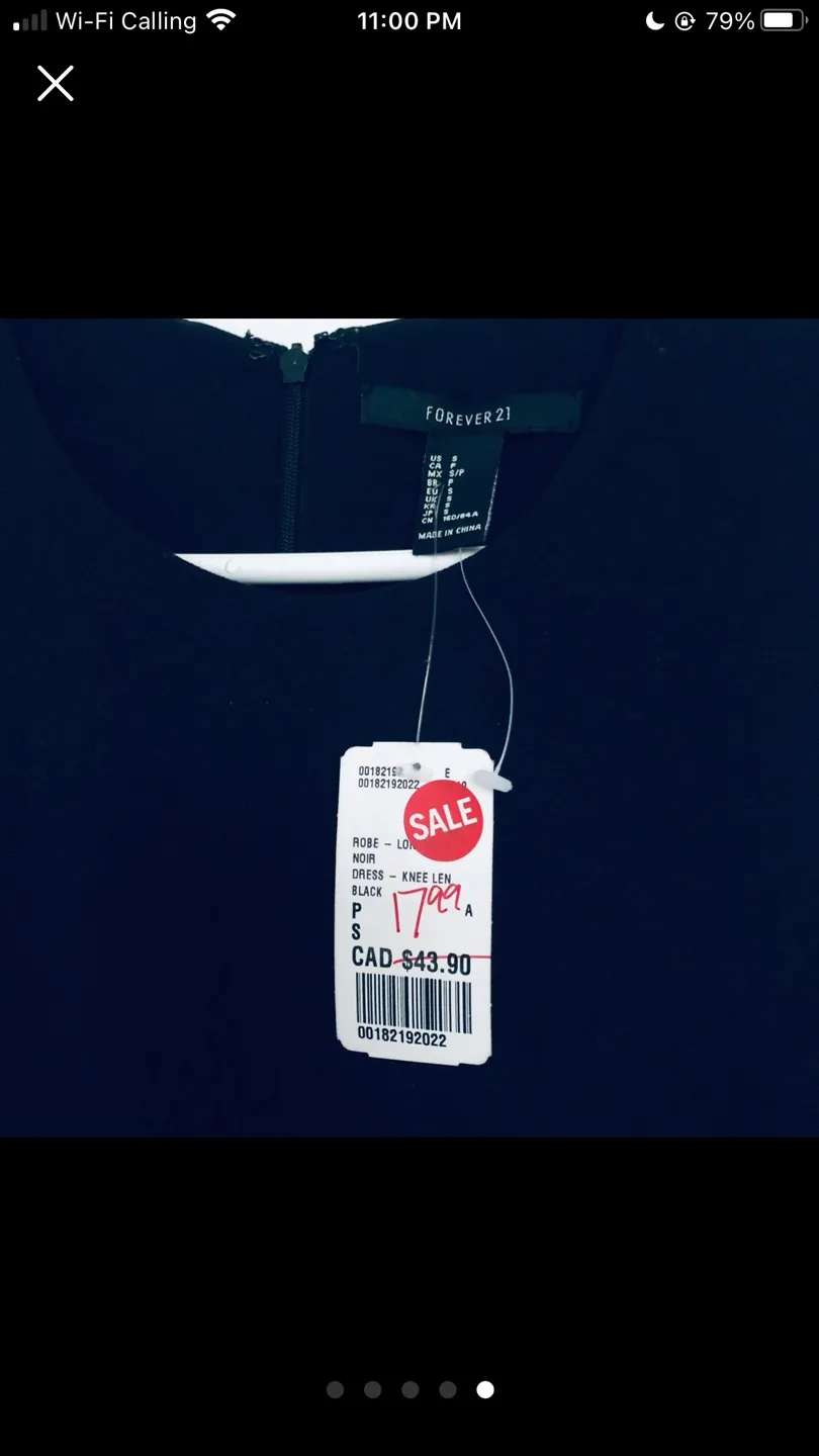 🇨🇦 Forever 21 Black Dress - Size Small (never worn with tag) image indicator(4)