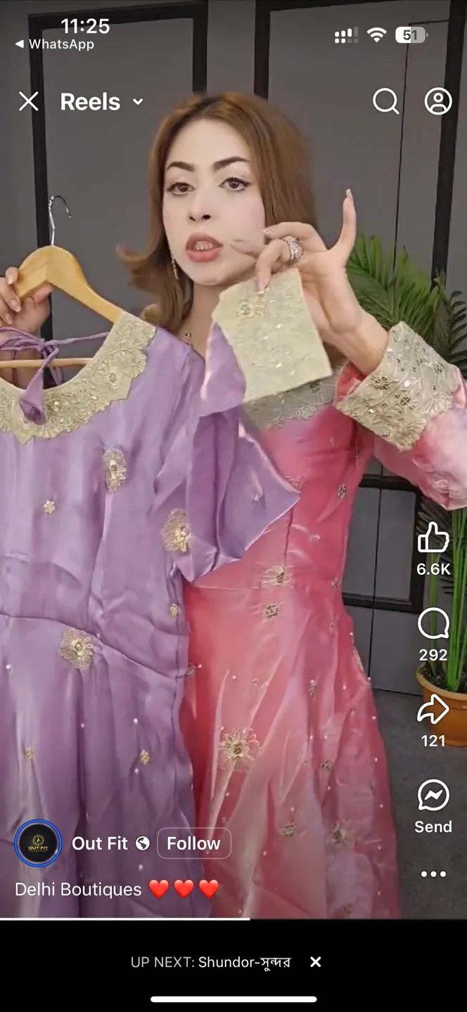 Purple & Green Salwar Kameez embroidery image indicator(4)