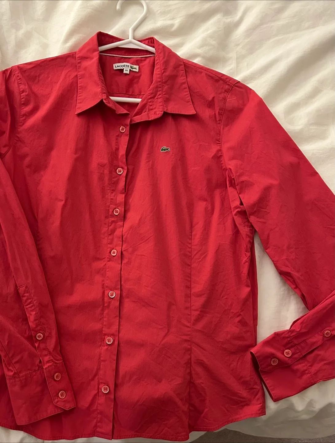 Lacoste Pink Button Down Shirt - Size Large image indicator(2)