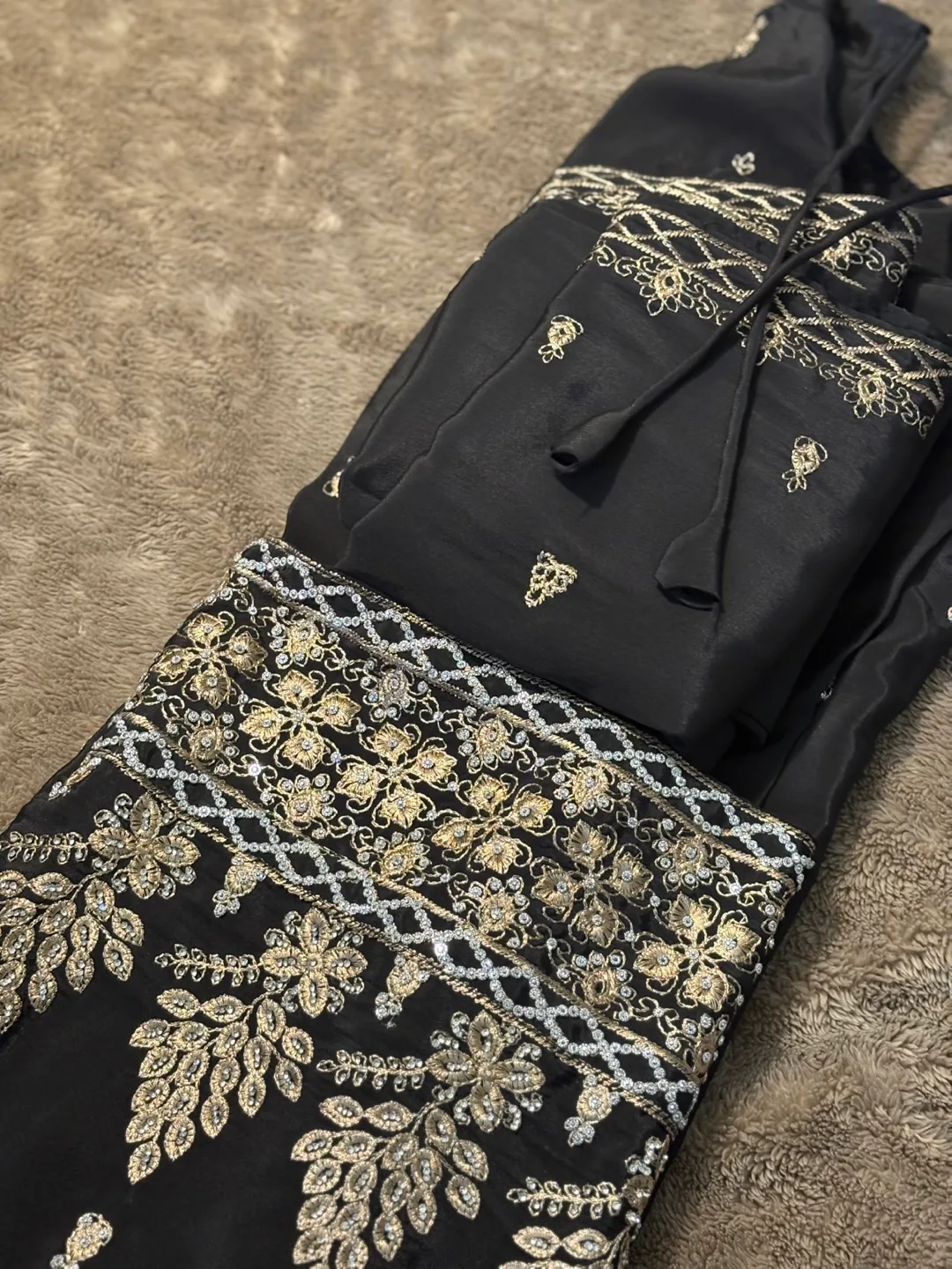 Embroidered Salwar Kameez - Black image indicator(2)