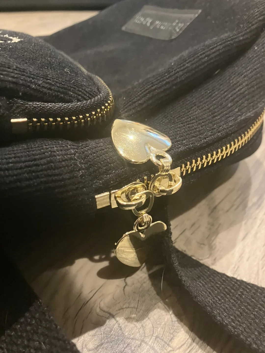 Black Corduroy Backpack with Gold Hardware image indicator(7)