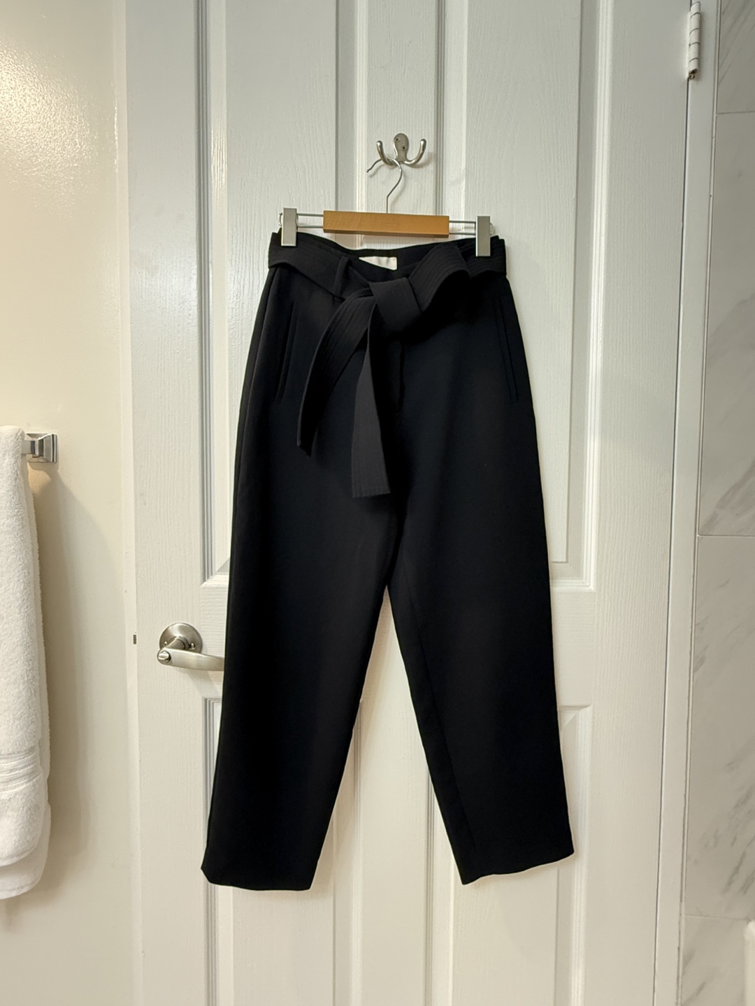 Wilfred Black Tie-Waist Pants - Size 4 - photo 3