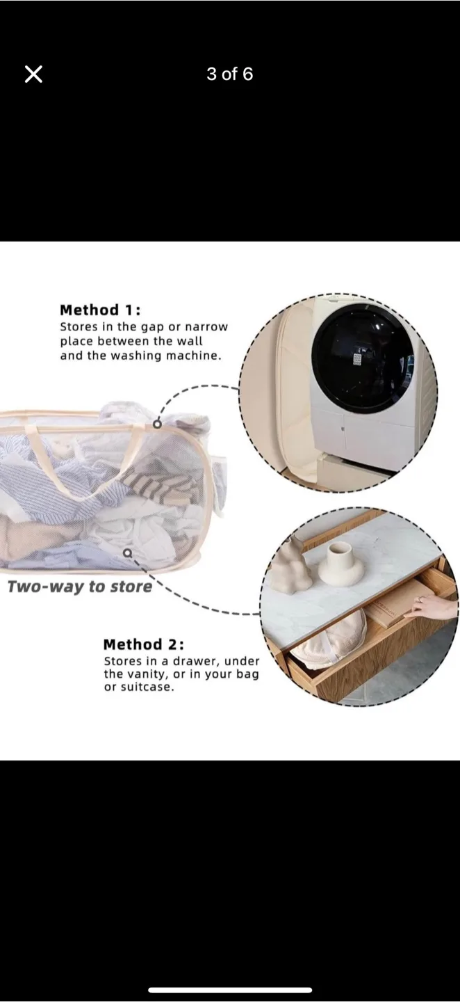 Hedonlee Pop-Up Laundry Basket, sealed image indicator(3)