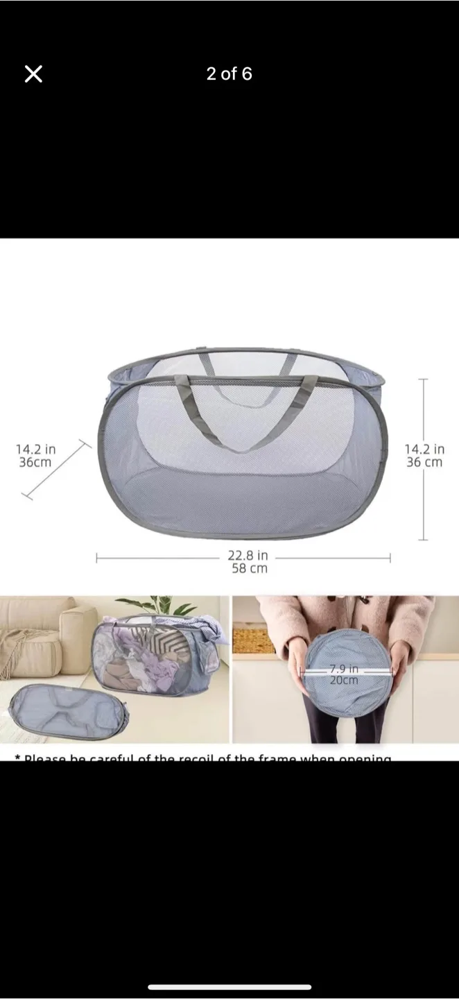 Hedonlee Pop-Up Laundry Basket, sealed image indicator(2)