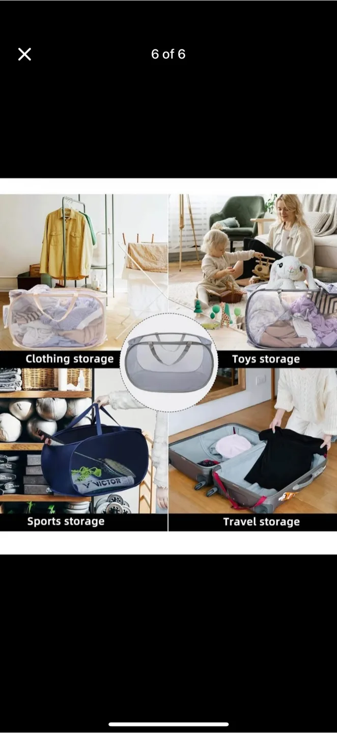 Hedonlee Pop-Up Laundry Basket, sealed image indicator(6)