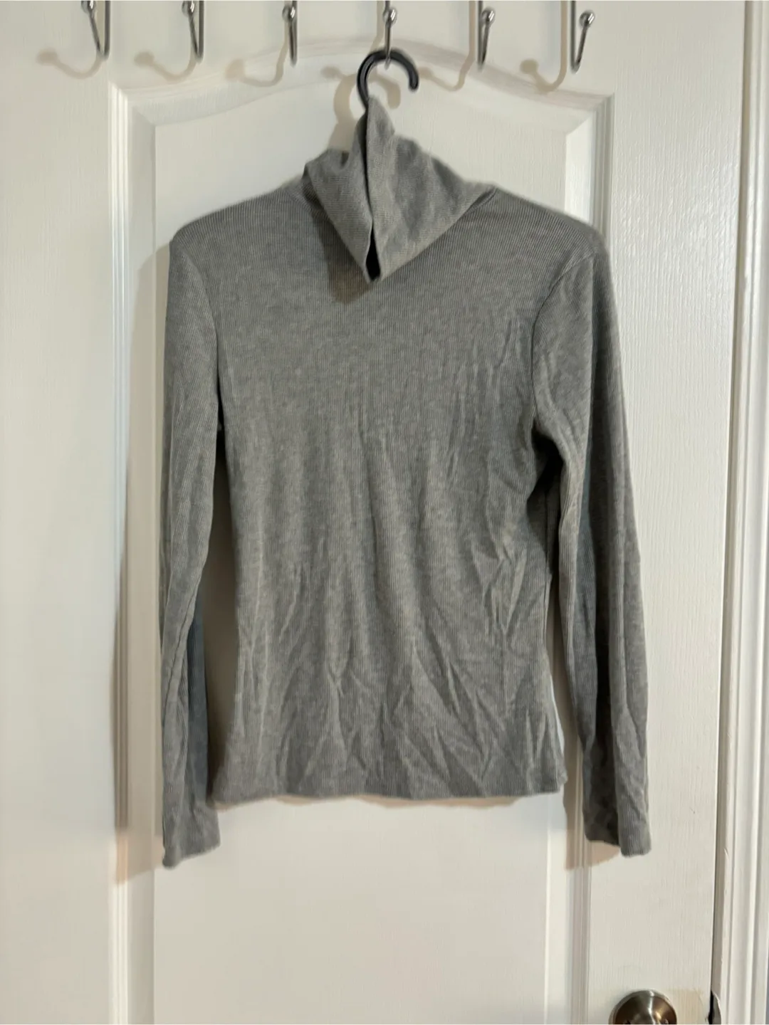 Grey Turtleneck Long Sleeve Top thumbnail