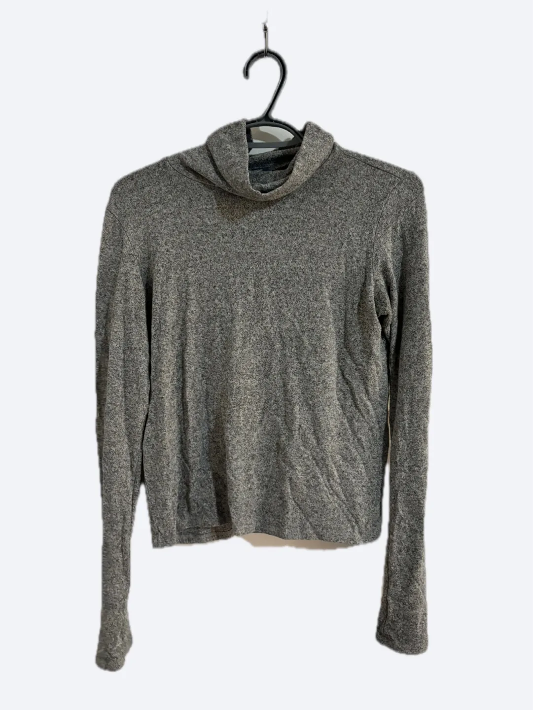 Grey Turtleneck Long Sleeve Top thumbnail