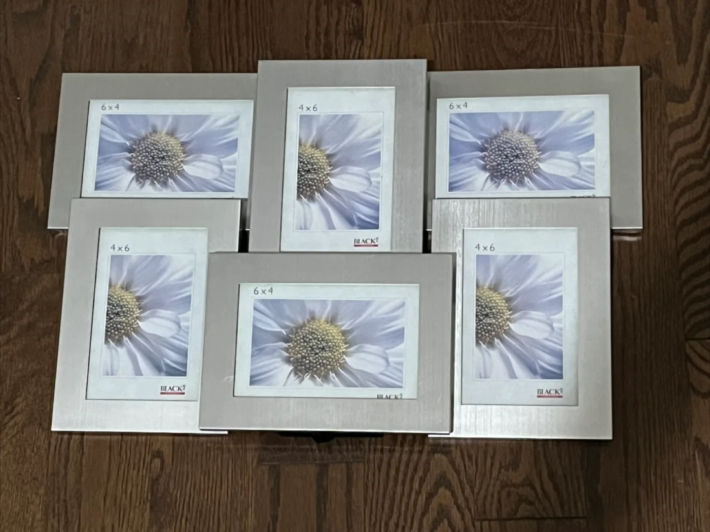 Set of 6 Black's Photo Frames - 4x6 & 6x4 thumbnail