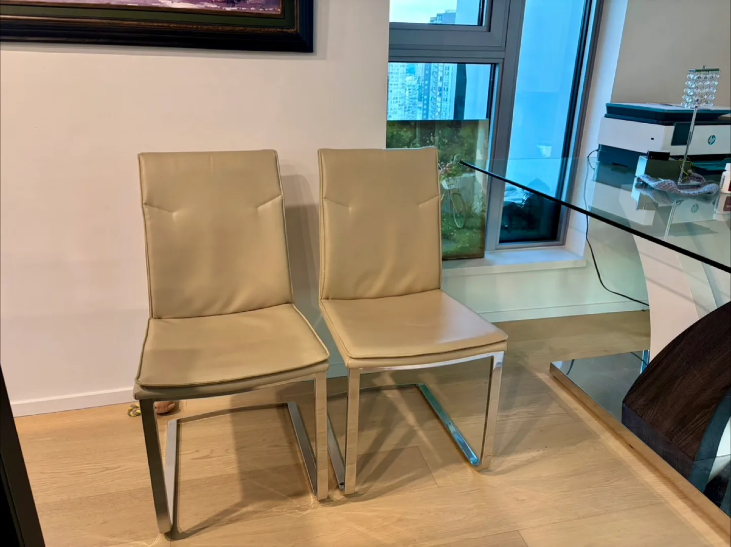 Modern Beige Dining Chairs (Set of 4) image indicator(4)