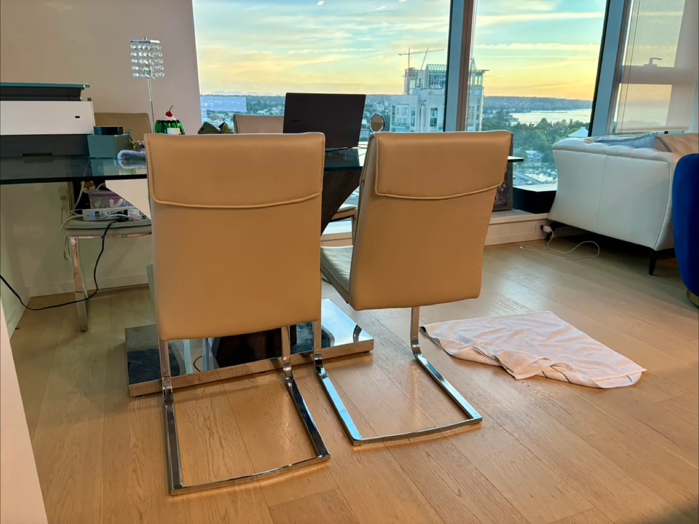 Modern Beige Dining Chairs (Set of 4) image indicator(3)