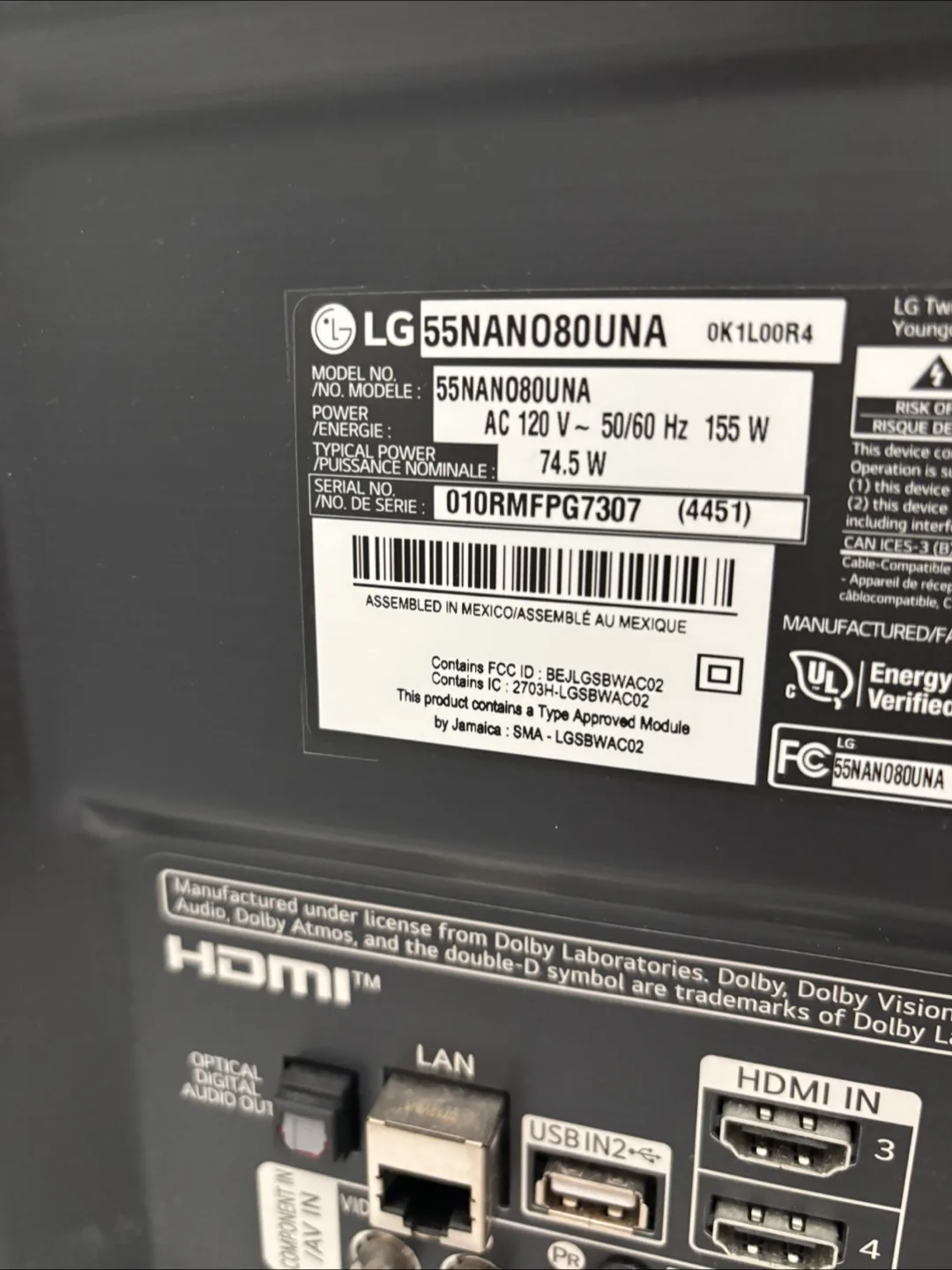LG 55NANO80UNA 55" Smart TV image indicator(4)