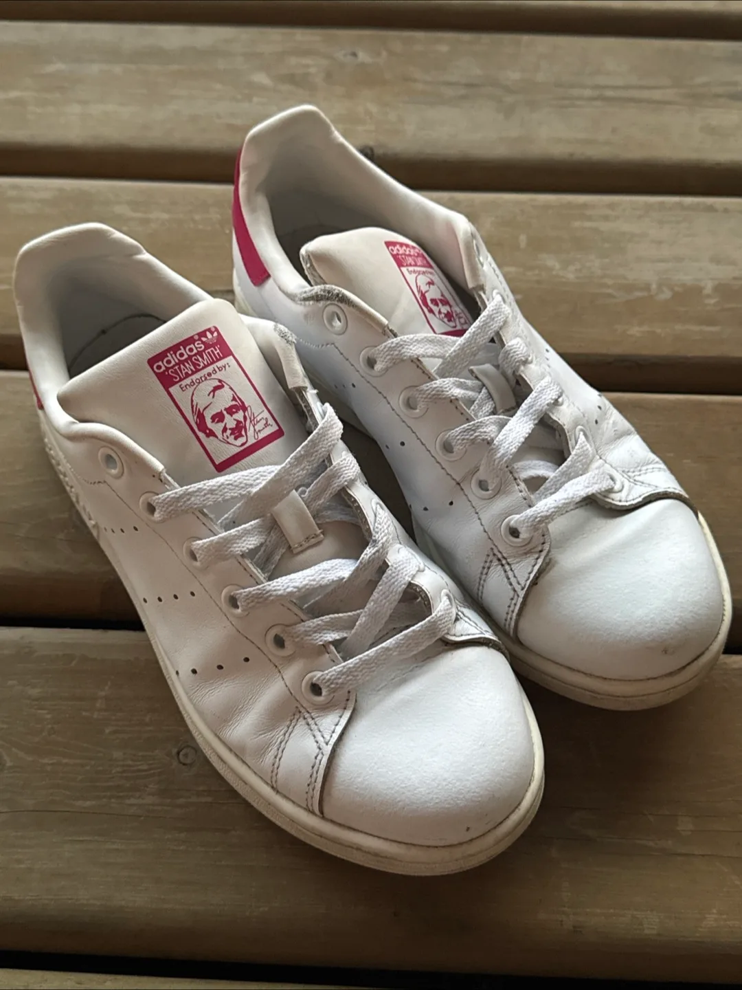 Adidas Stan Smith White/Pink Shoes thumbnail