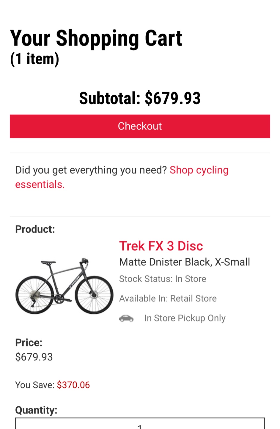 Trek FX 3 Disc Matte Dnister Black X-Small - photo 2