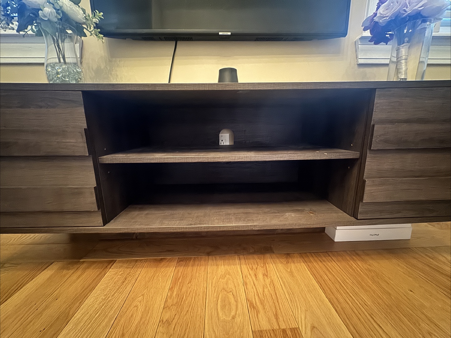 Brown Wood TV Stand