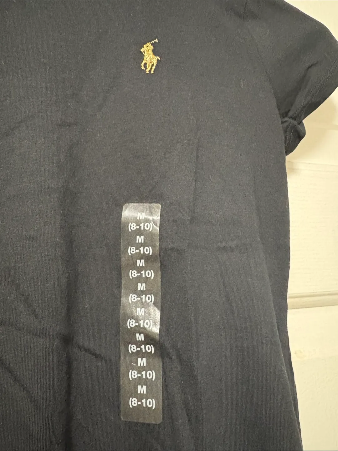 Ralph Lauren Black T-Shirt - Kids Size M (8-10) image indicator(2)
