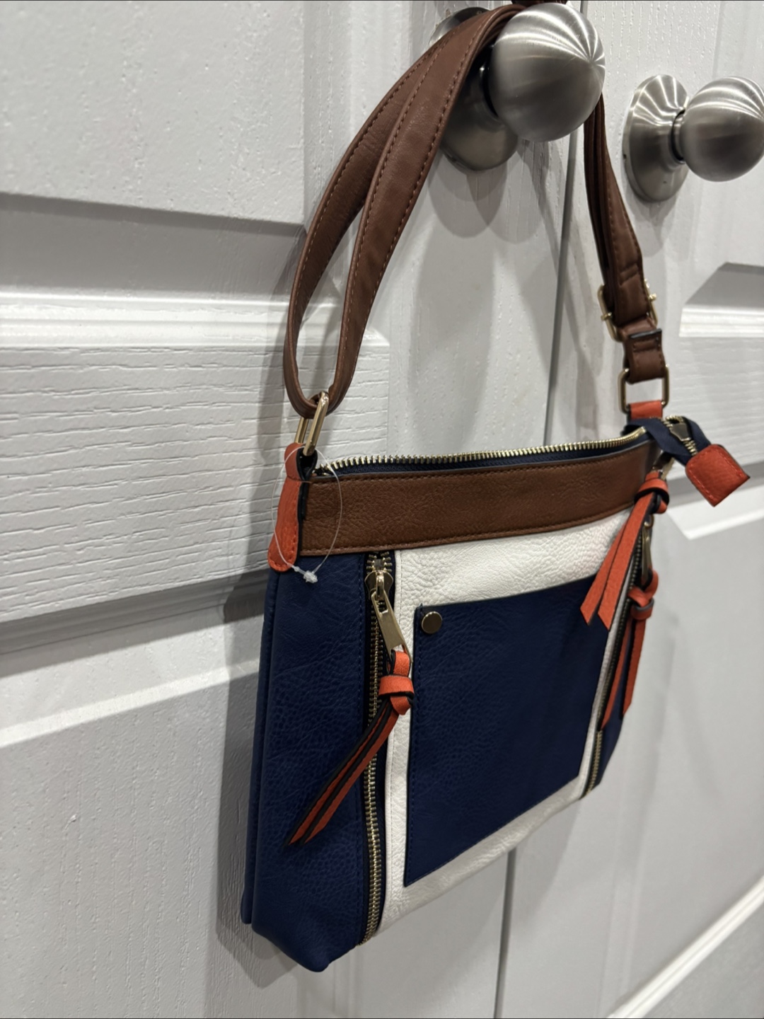 MIA Crossbody Bag - Navy, White, Brown - photo 2