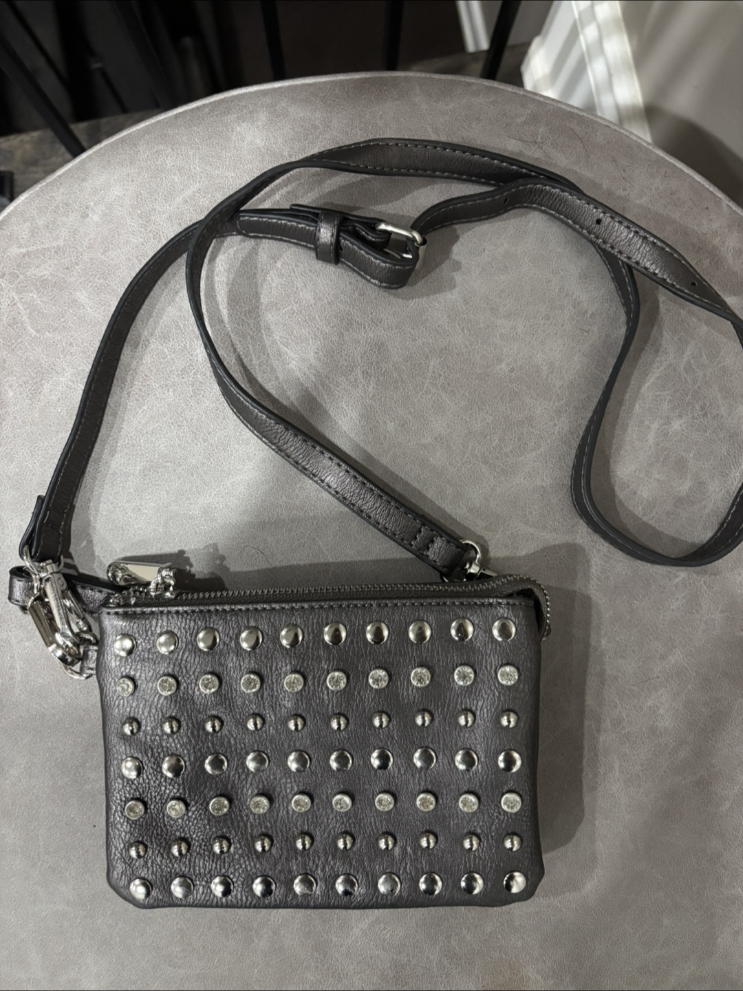 Studded Crossbody Bag - Black - photo 2