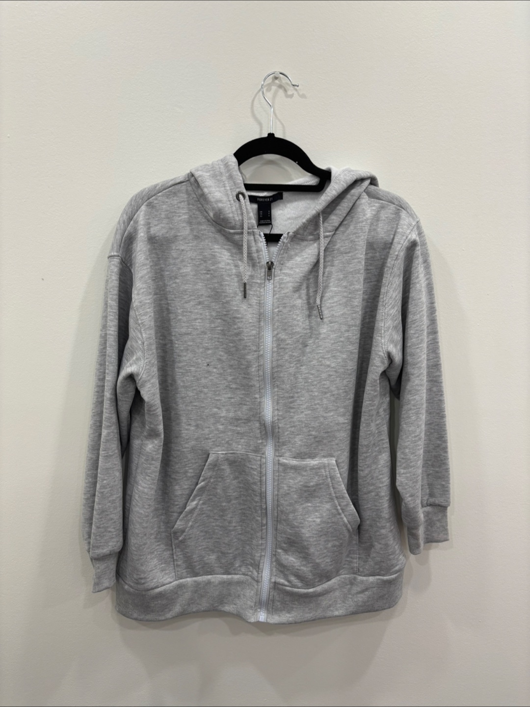 Forever 21 Grey Zip-Up Hoodie
