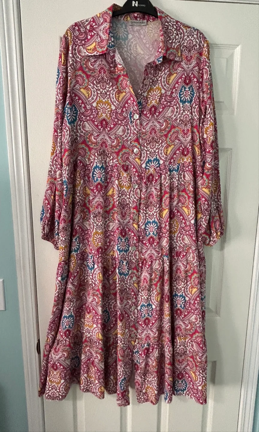 Amorado Moda Italiana Paisley Dress-XL thumbnail