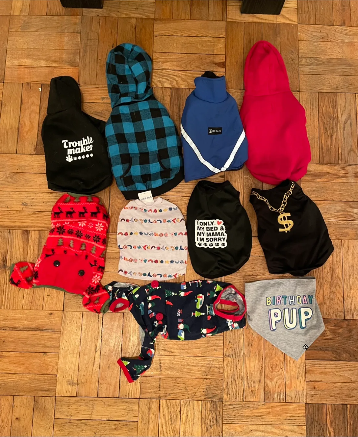 12” Small Dog Clothes Lot thumbnail