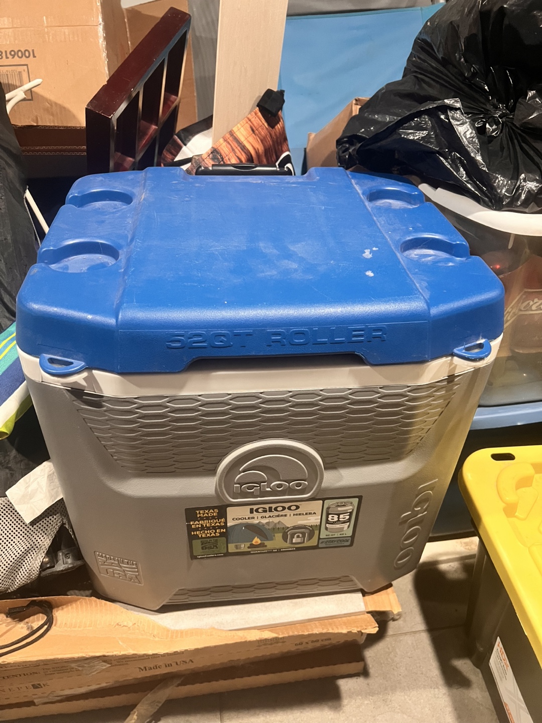 Igloo 52-Quart Roller Cooler - Blue/Gray