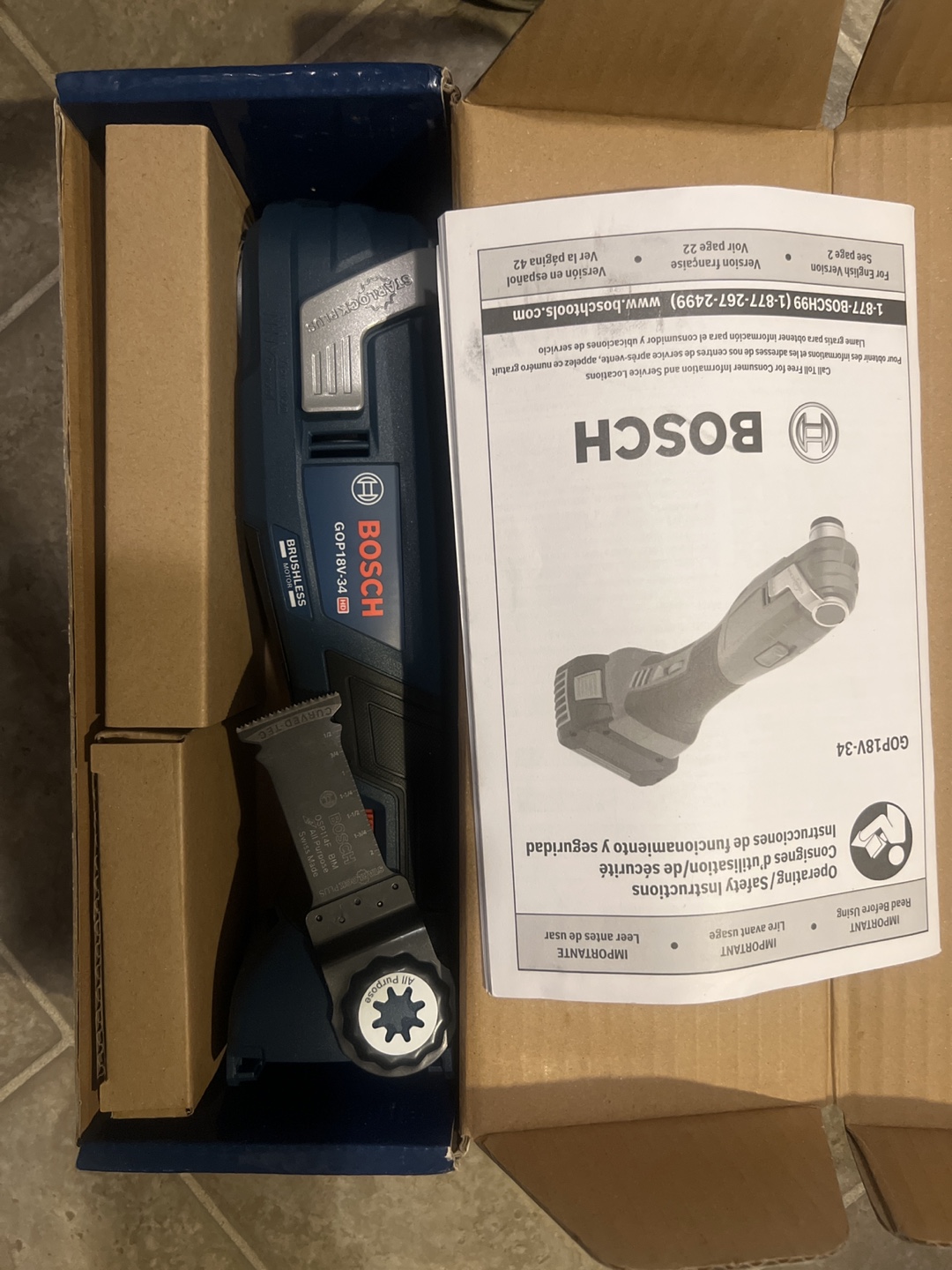 🇨🇦Bosch GOP18V-34N Oscillating Multi-Tool Kit - photo 4