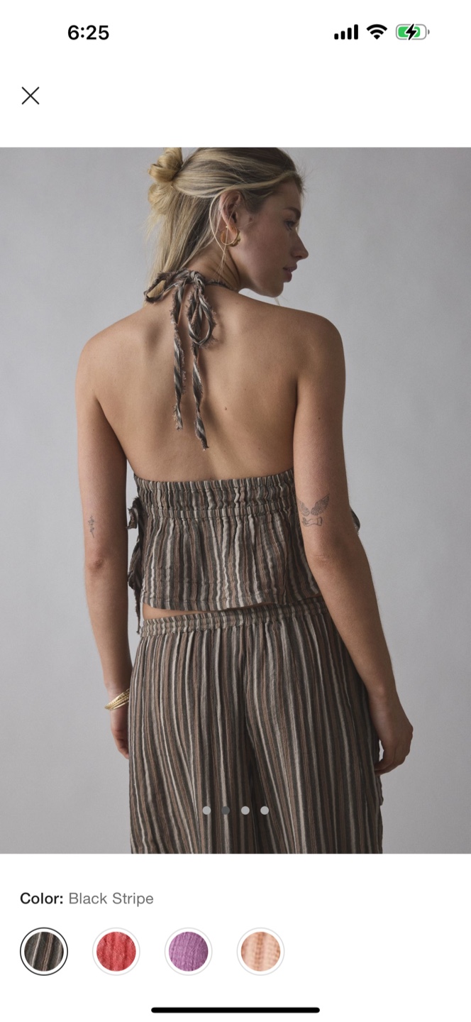 Urban Outfitters Black Stripe Halter Top - photo 2