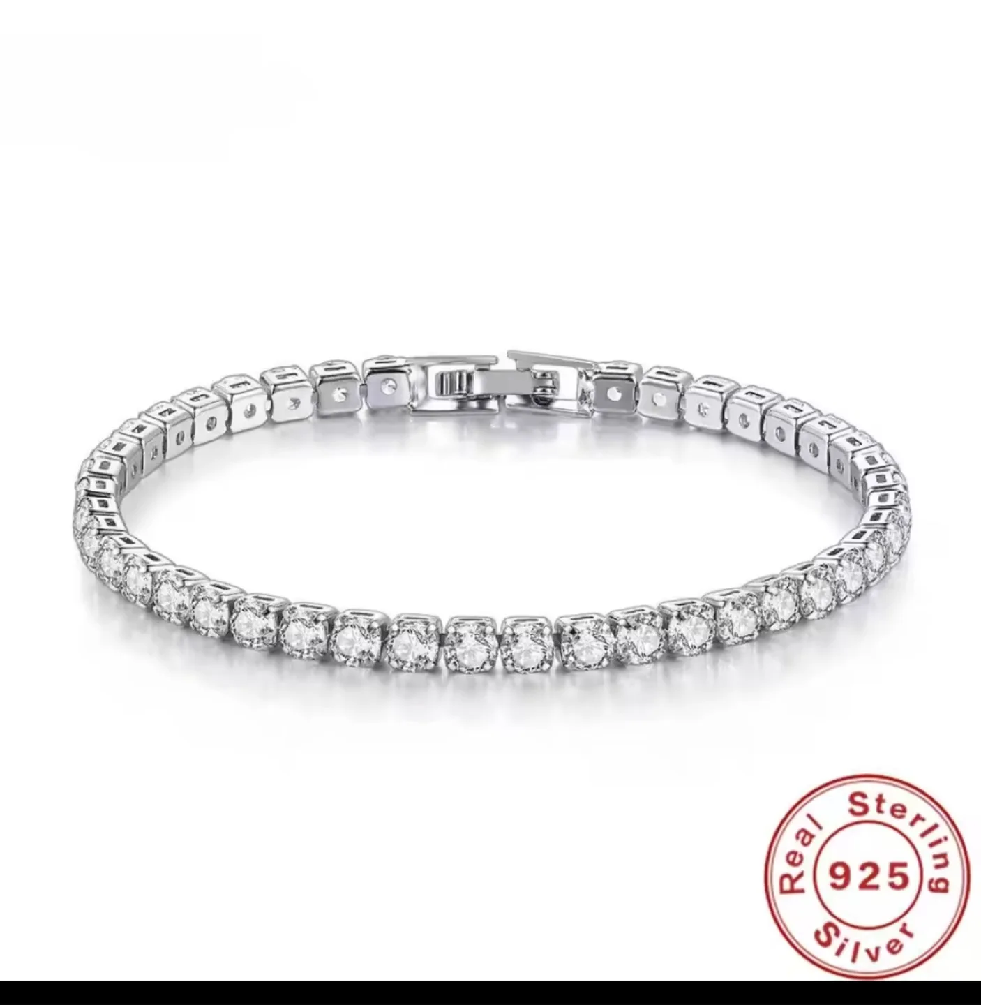 Sterling Silver 925 Tennis Bracelet thumbnail