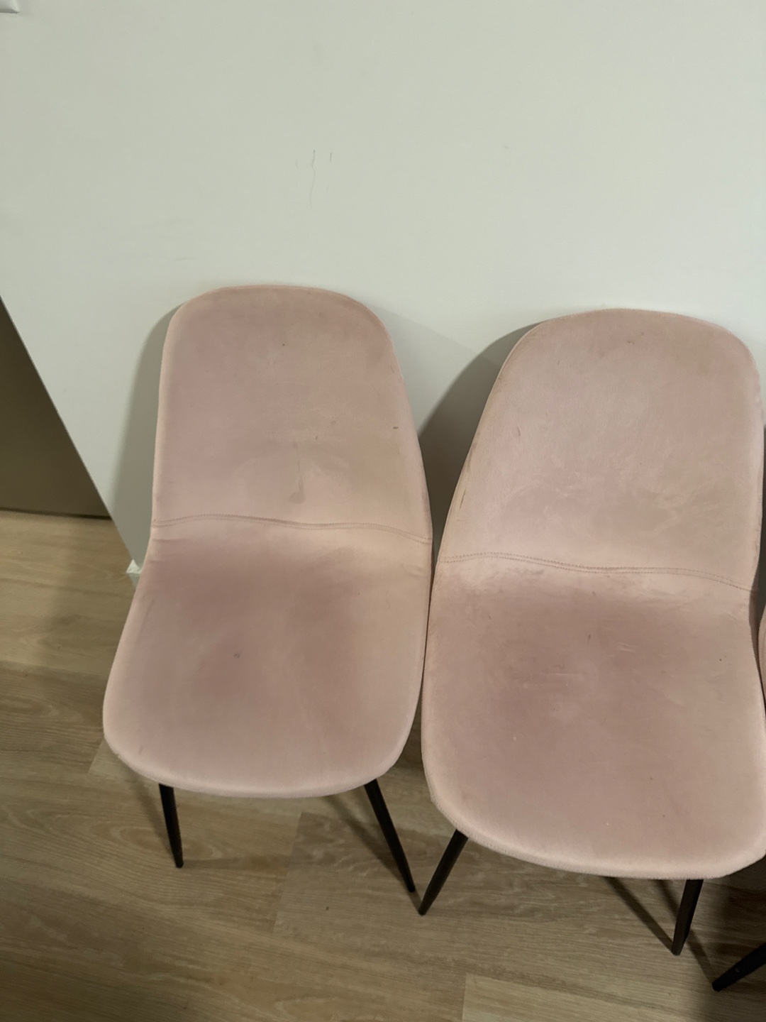 Set of 4 Pink Velvet Dining Chairs - photo 2