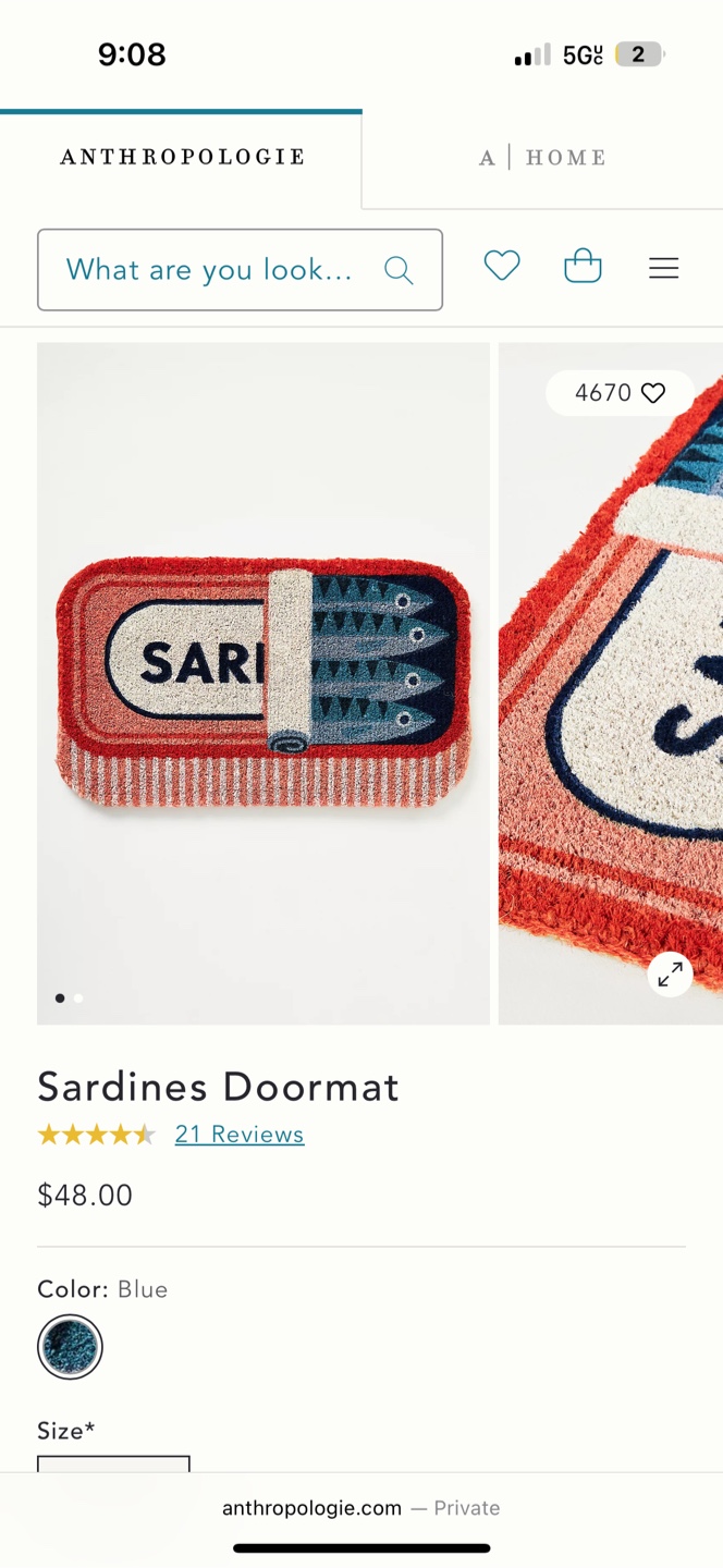 Anthropologie Sardines Doormat - Thumbnail 5