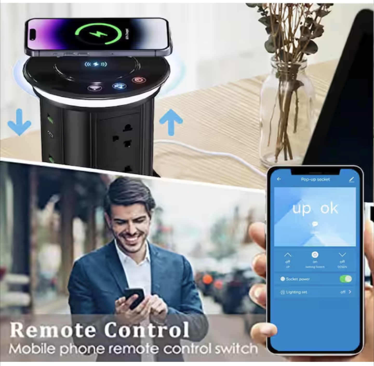 Pop Up Socket with Wireless Charger - photo 4