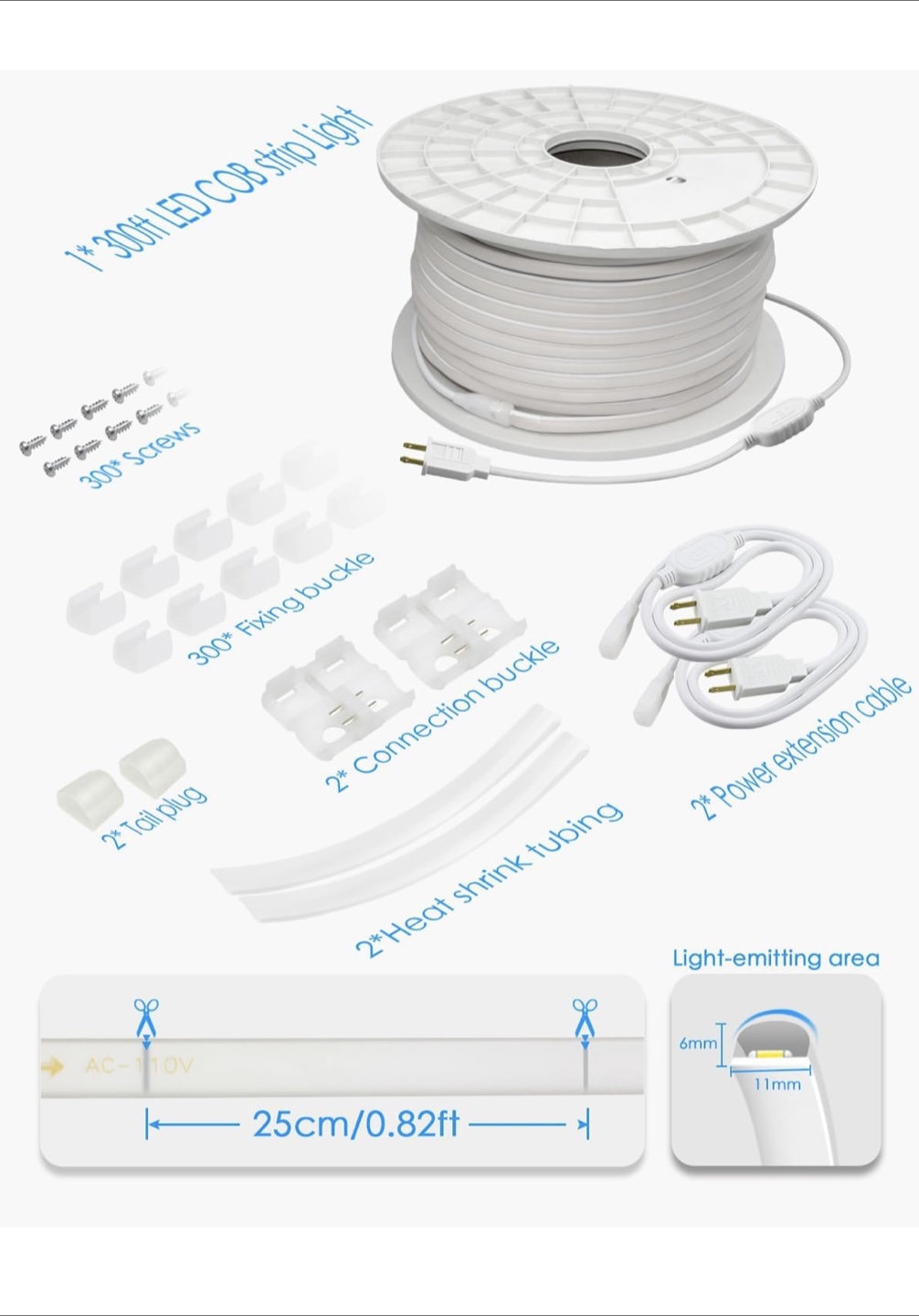 Samion 90M Outdoor COB LED Strip Lights - photo 2