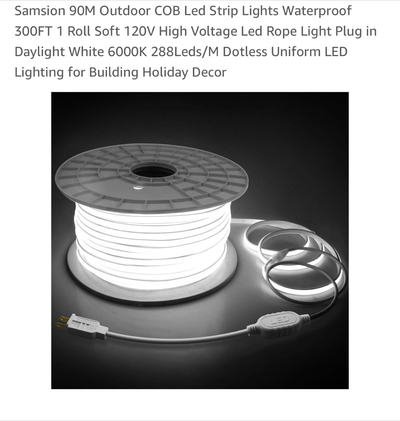 Samion 90M Outdoor COB LED Strip Lights
