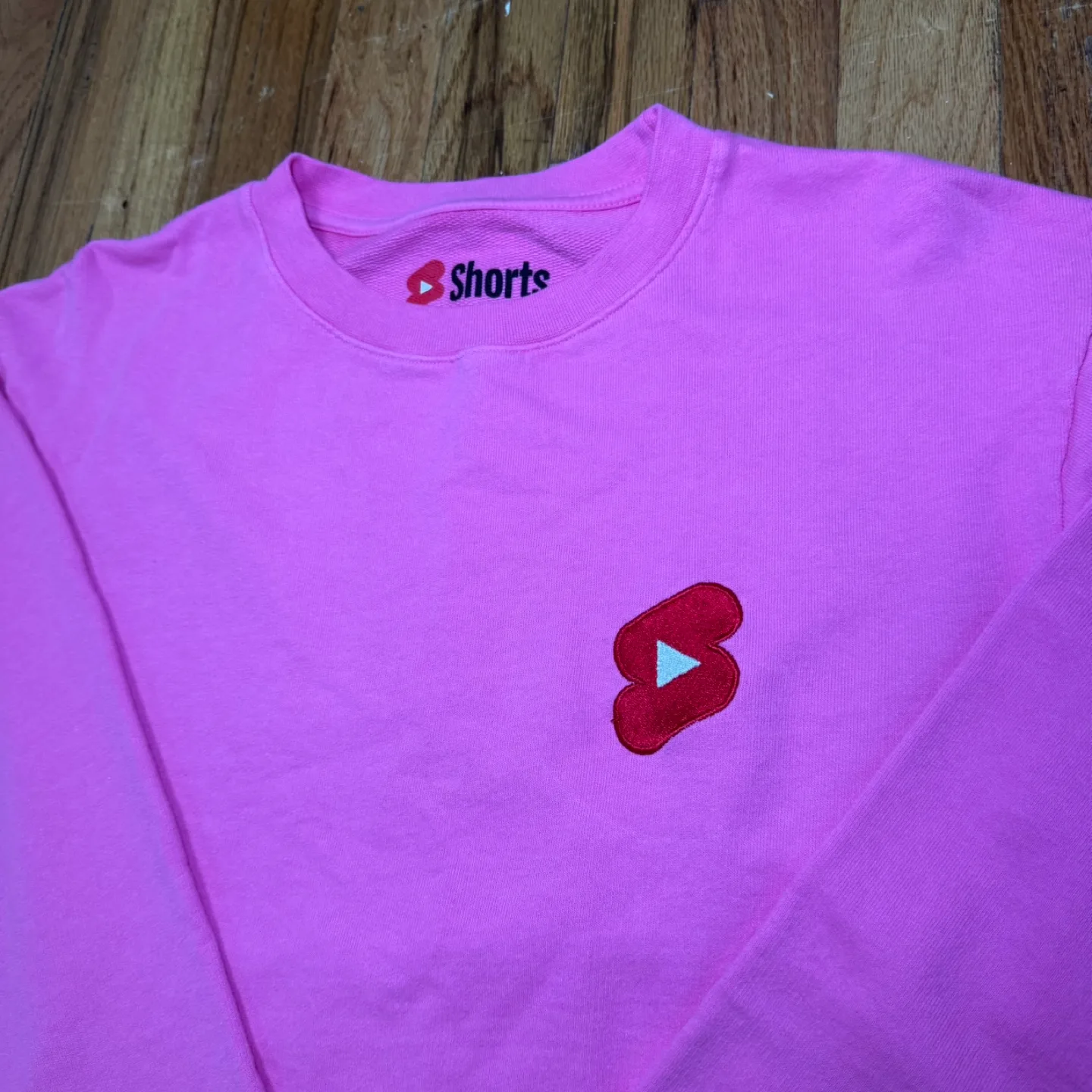 YouTube Shorts Pink Sweatshirt thumbnail