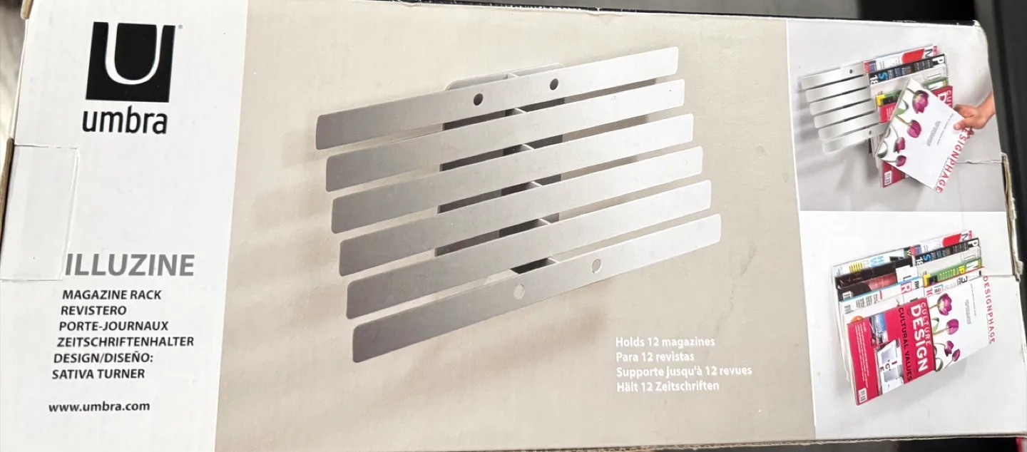 Umbra Illuzine Magazine Rack - New in Box! thumbnail
