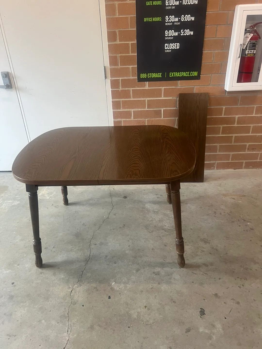 Extendable Dark Wood Dining Table thumbnail