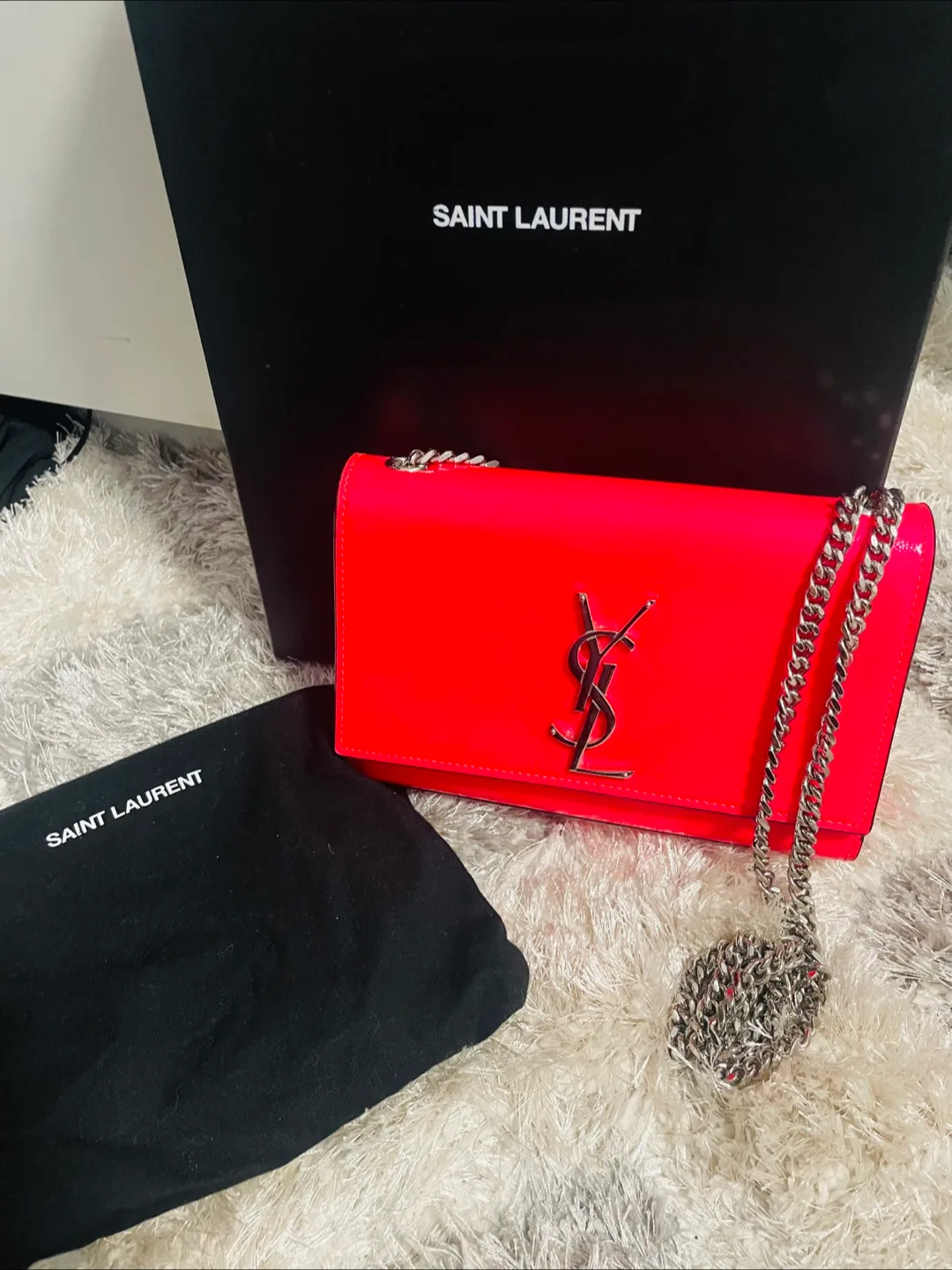 Saint Laurent Chain Wallet - Red thumbnail