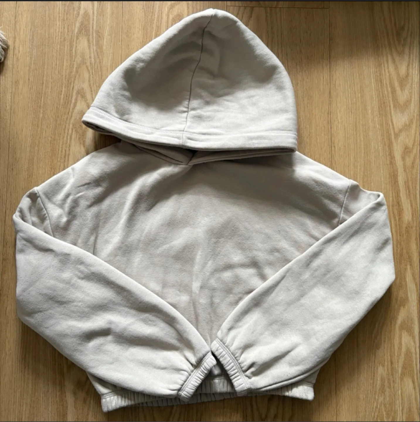 Beige Cropped Hoodie thumbnail