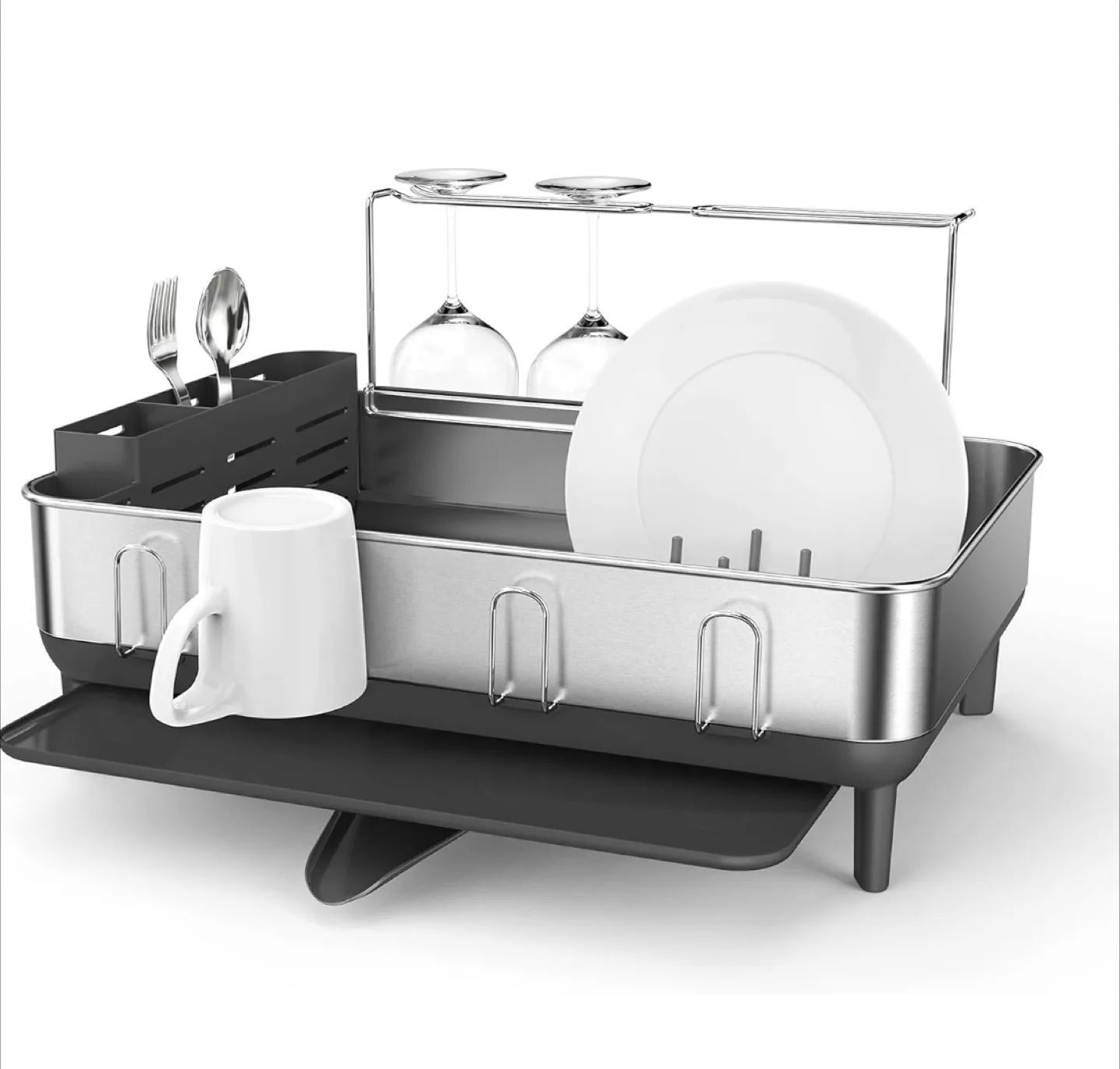 simplehuman Large Capacity Dish Drying Rack thumbnail